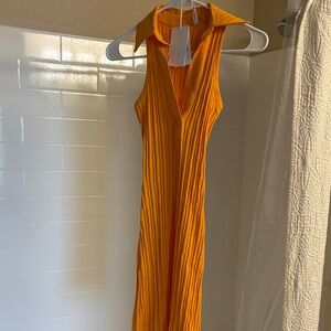 Helmut Lang Polo Mini Dress in Apricot